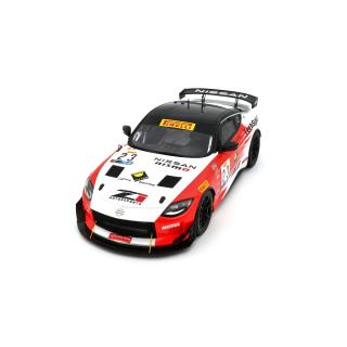 NISSAN Z GT4 WHITE #23 2023  OttO mobile Project Cars 1:18 Resinemodell (Türen, Motorhaube... nicht zu öffnen!)